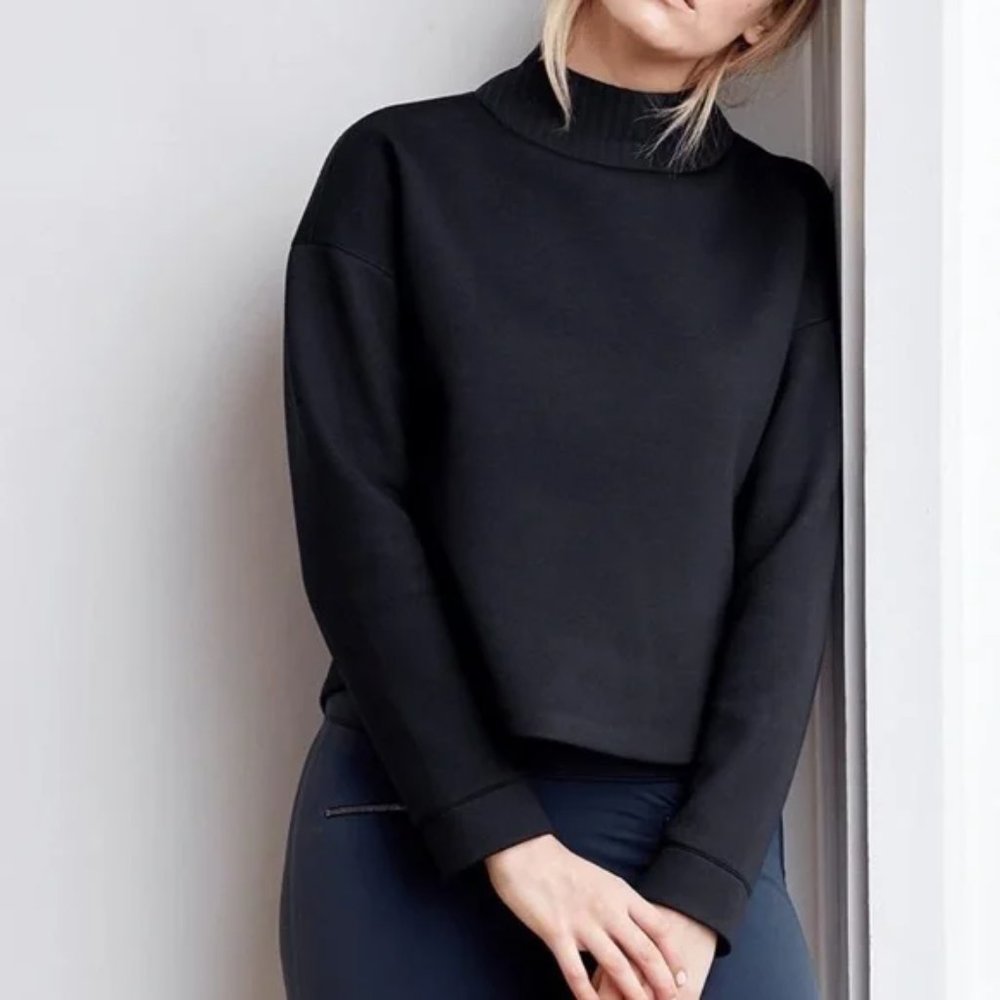 ADAY Off Duty Pullover Sweater Sweatshirt Black Small